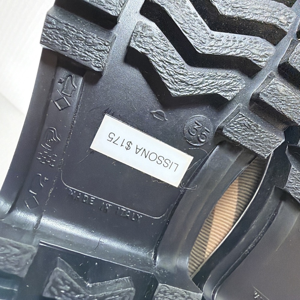 BURBERRY Haymarket Rain Boots Classic Check Size 35 Made In Italy READ! - Picture 11 of 12